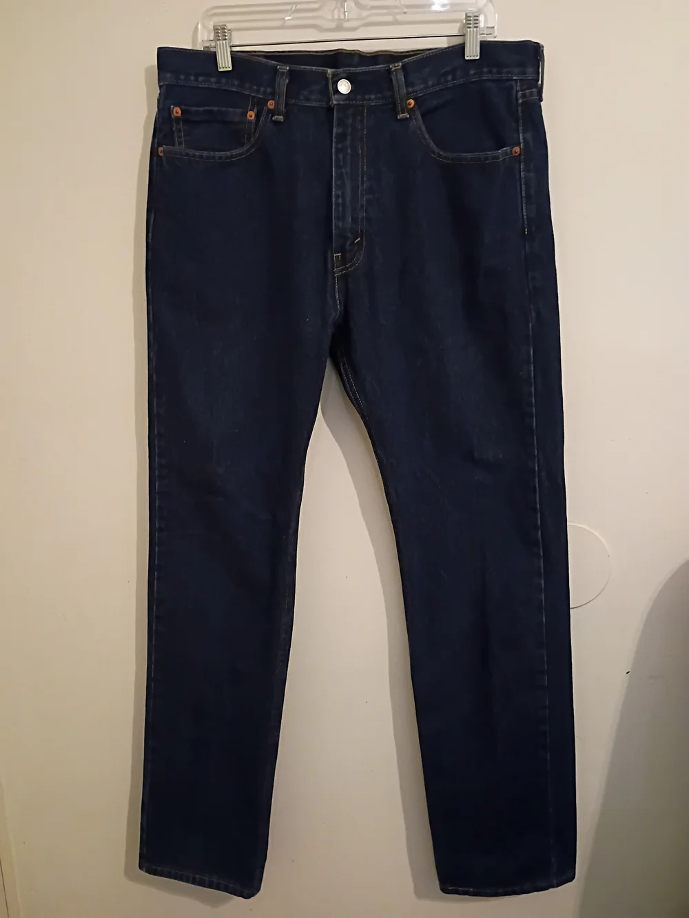 Levi's Men's 505 Straight Fit Dark Indigo Jeans Size 36/34